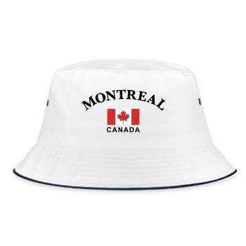 Montreal, Canada - Bucket Hat - white/navy - Front