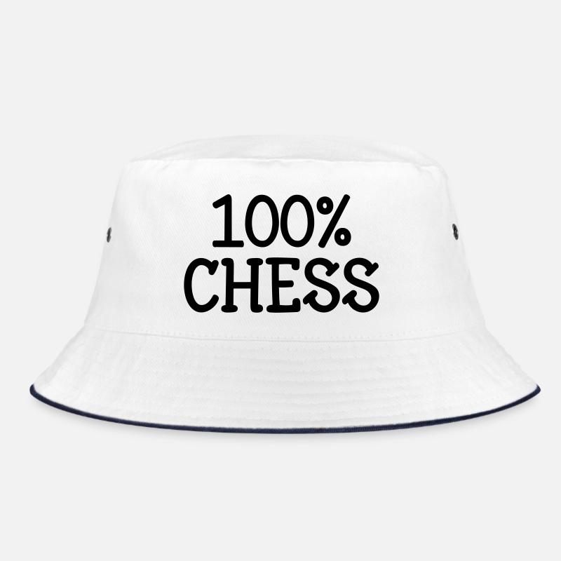 100% Chess: Knight Strategy Pattern and Black Bishop Bucket Hat