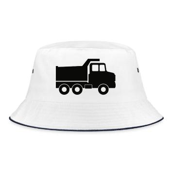 Dump truck - Bucket Hat - white/navy - Front