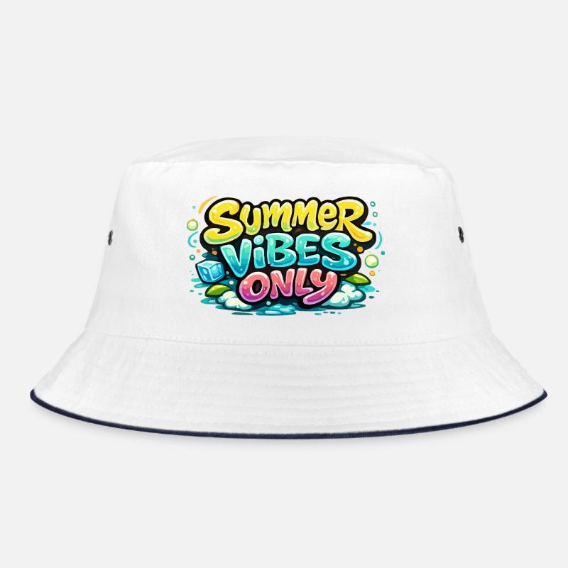 Summer Vibes Only – Colorful Beach Graphics Bucket Hat