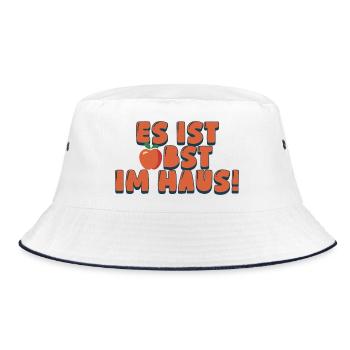 Es ist Obst im Haus - Bucket Hat - Weiß/Navy - Vorne