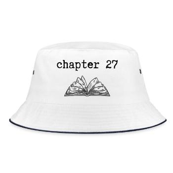 chapter 27 Birthday - Bucket Hat - white/navy - Front