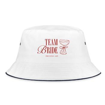 Team Bride: Cheers to Love 2026 - Bucket Hat - white/navy - Front