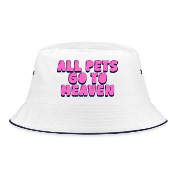 all pets go to heaven - Bucket Hat - white/navy - Front