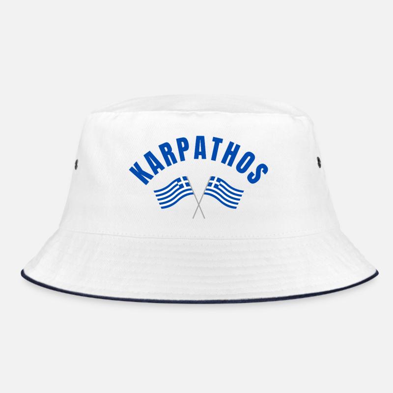 Karpathos avec drapeaux grecs croisés Bob