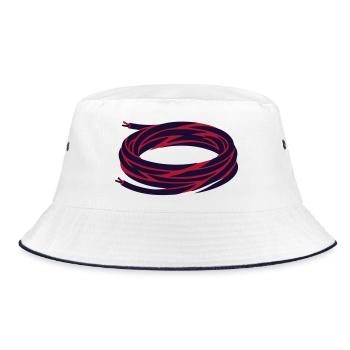Cable Reel Hose Reel - Bucket Hat - white/navy - Front
