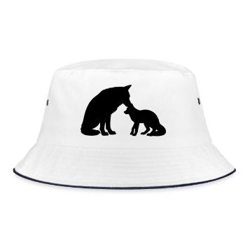 T-shirt Loup Famille - Wolf Family Bond - Bob - blanc/marine - Devant