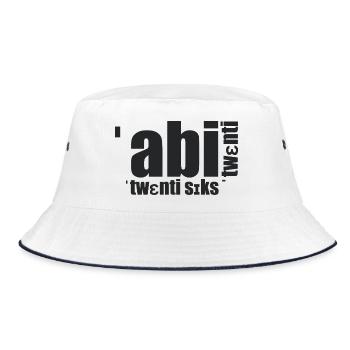 Abi twenti twenti six phonetic - Bucket Hat - white/navy - Front