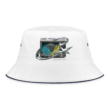 High Frequency Berlin 26 Retro Tech - Bucket Hat - Weiß/Navy - Vorne
