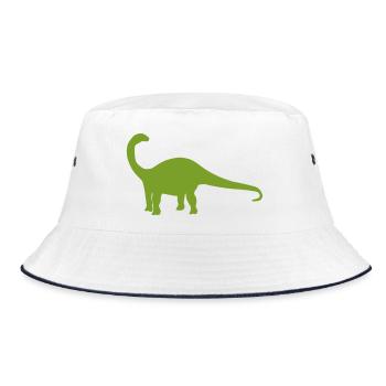 Silhouette de dinosaure vert - Bob - blanc/marine - Devant