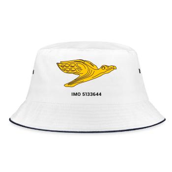 Gorch Fock - Albatros Marine Segelschiff  - Bucket Hat - Weiß/Navy - Vorne