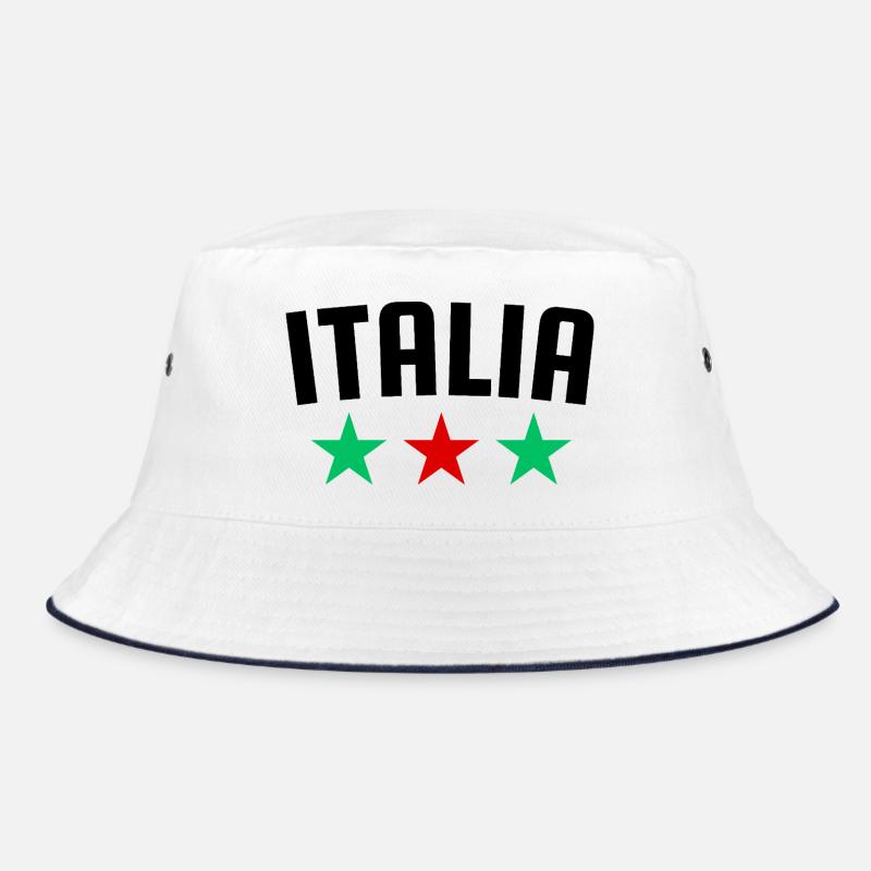 Italy 3 star design Bucket Hat