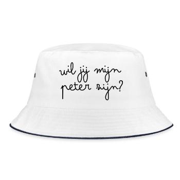 Willst du mein Pate sein? - Bucket Hat - Weiß/Navy - Vorne