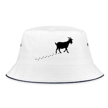 Goat Footprints Hooves - Bucket Hat - white/navy - Front