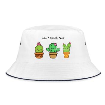 Mignons amis cactus dans le pot - Bob - blanc/marine - Devant