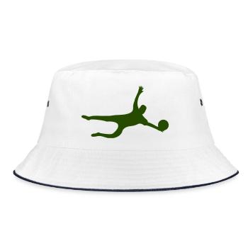 Dynamic Sport Silhouette Goalkeeper - Bucket Hat - white/navy - Front