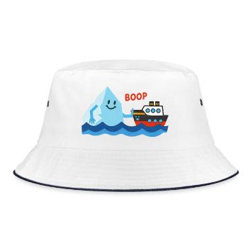 Freundlicher Eisberg stupst ein Schiff - Bob - blanc/marine - Devant