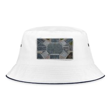 Urban intersection geometry - Bucket Hat - white/navy - Front