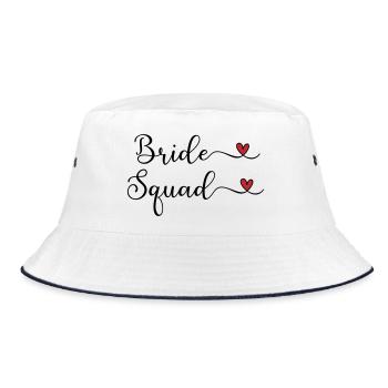 Bride Squad : typographie manuscrite mignonne avec un HEA - Bob - blanc/marine - Devant