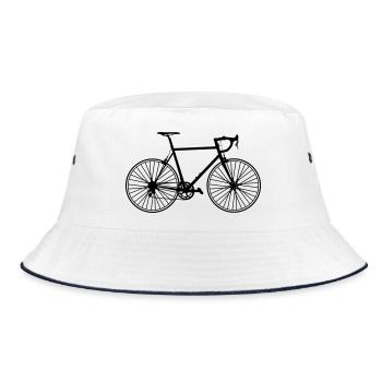 Classic road bike – pure bike love - Bucket Hat - white/navy - Front