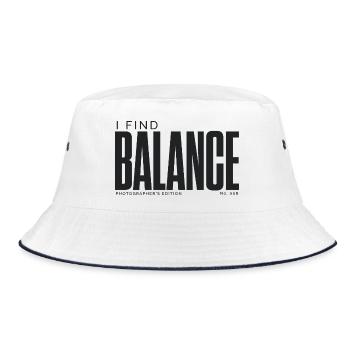 I Find Balance | Photographer's Edition - Bucket Hat - white/navy - Front