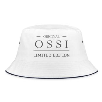 Original Ossi Limited Edition Ostdeutschland Typo - Bucket Hat - Weiß/Navy - Vorne
