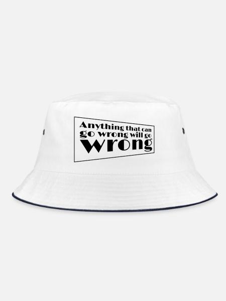Anything That Can Go Wrong Will Go Wrong - Bucket Hat - Weiß/Navy