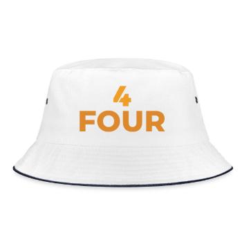 NUMBER 4 DESIGN AND TYPOGRAPHY LETTERS - Bucket Hat - white/navy - Front