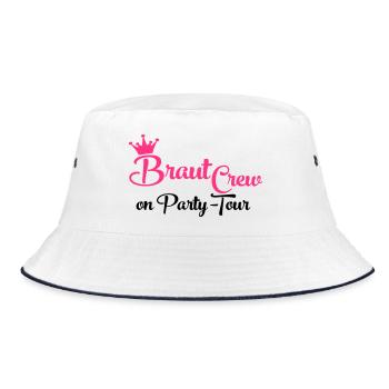 Team Bride - Bucket Hat - Weiß/Navy - Vorne