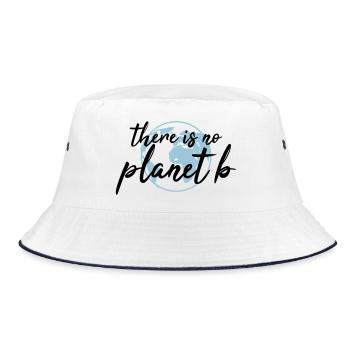 There is no planet B - Bucket Hat - Weiß/Navy - Vorne
