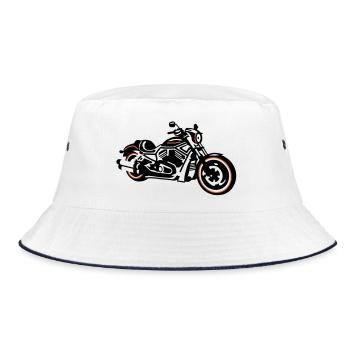 Chopper - Bucket Hat - Weiß/Navy - Vorne