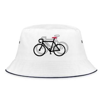 rad - Bucket Hat - Weiß/Navy - Vorne