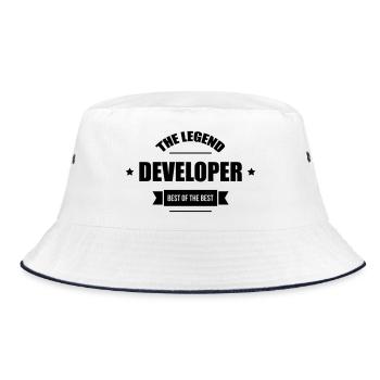 Developer - Bucket Hat - white/navy - Front