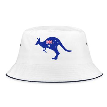 Australien - Bucket Hat - Weiß/Navy - Vorne