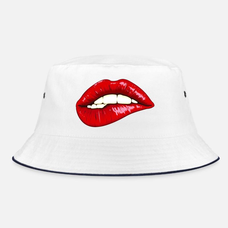 Ausdrucksstarke Lippen mit Glanz Bucket Hat