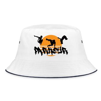 Parkour - Bucket Hat - Weiß/Navy - Vorne