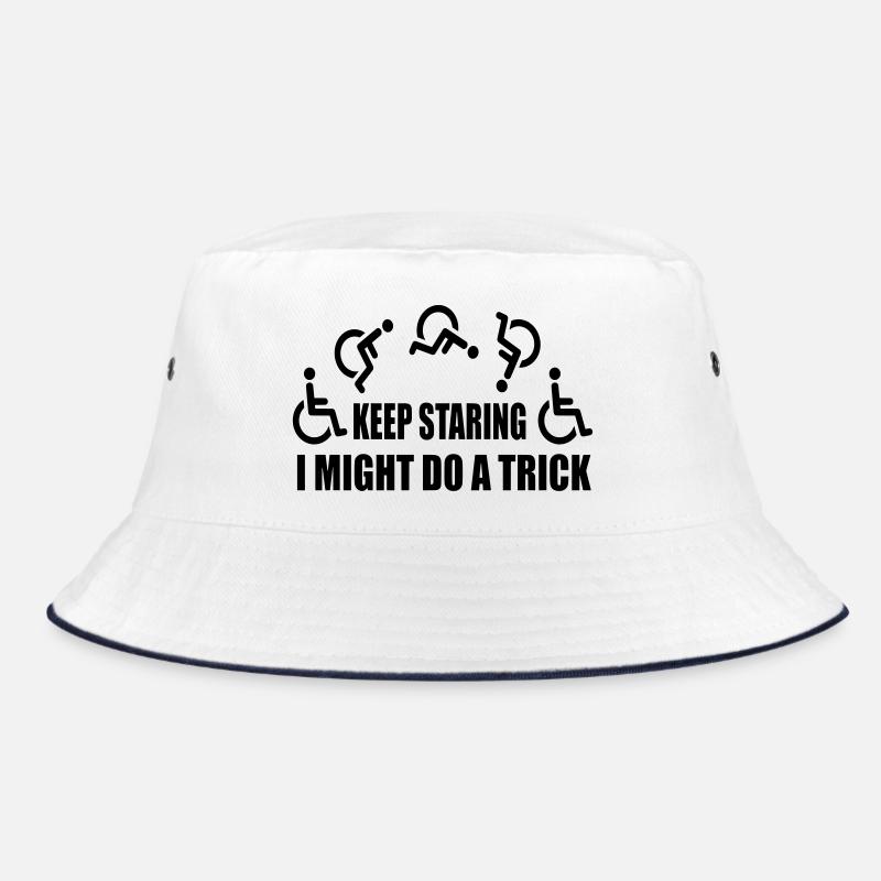 Starr weiter, dann mache ich einen Rollstuhltrick # Bucket Hat