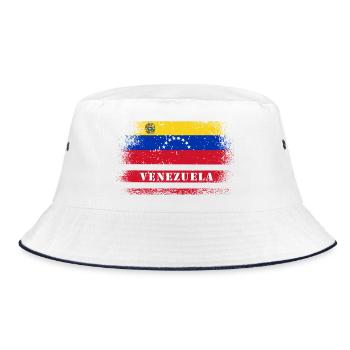 Drapeau Vintage Venezuela - Bob - blanc/marine - Devant