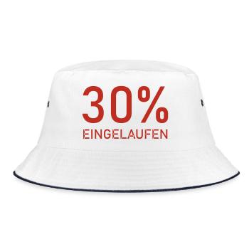 eingelaufen diät - Bucket Hat - Weiß/Navy - Vorne