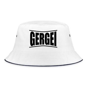 t-shirt Gergei t-shirt Sardinia gift idea - Bucket Hat - white/navy - Front