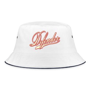 defender defense defender player football shirt cap - Bucket Hat - white/navy - Front