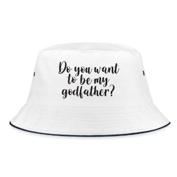 Parrain Parrain Question Cadeau Parrain Oncle - Bob - blanc/marine - Devant