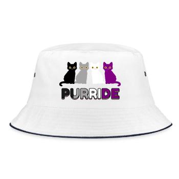 Purride Ace Pride - Bucket Hat - white/navy - Front