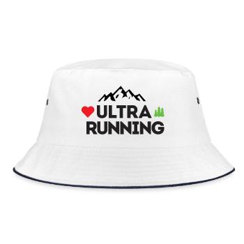 Ultra Running – My Love - Bucket Hat - white/navy - Front