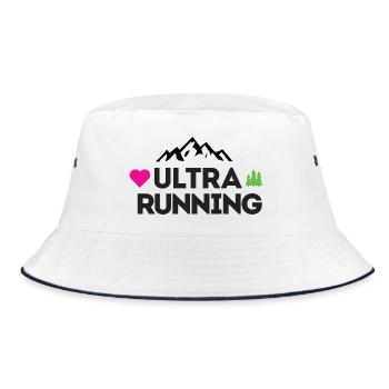 Ultra Running – My Love - Bucket Hat - white/navy - Front