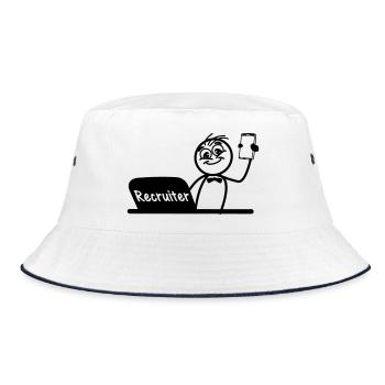 Office Recruiter recruitment recruiters - Bucket Hat - white/navy - Front