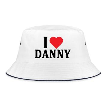 T-shirt J’adore Danny t-shirt idée cadeau - Bob - blanc/marine - Devant