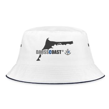 Darss Coast - Dein Statement für den Darß - Bucket Hat - Weiß/Navy - Vorne