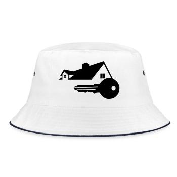 Clé avec clé de maison pour le logo acheté maison - Bob - blanc/marine - Devant