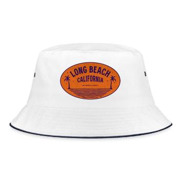 Vintage Long Beach Californie - Bob - blanc/marine - Devant